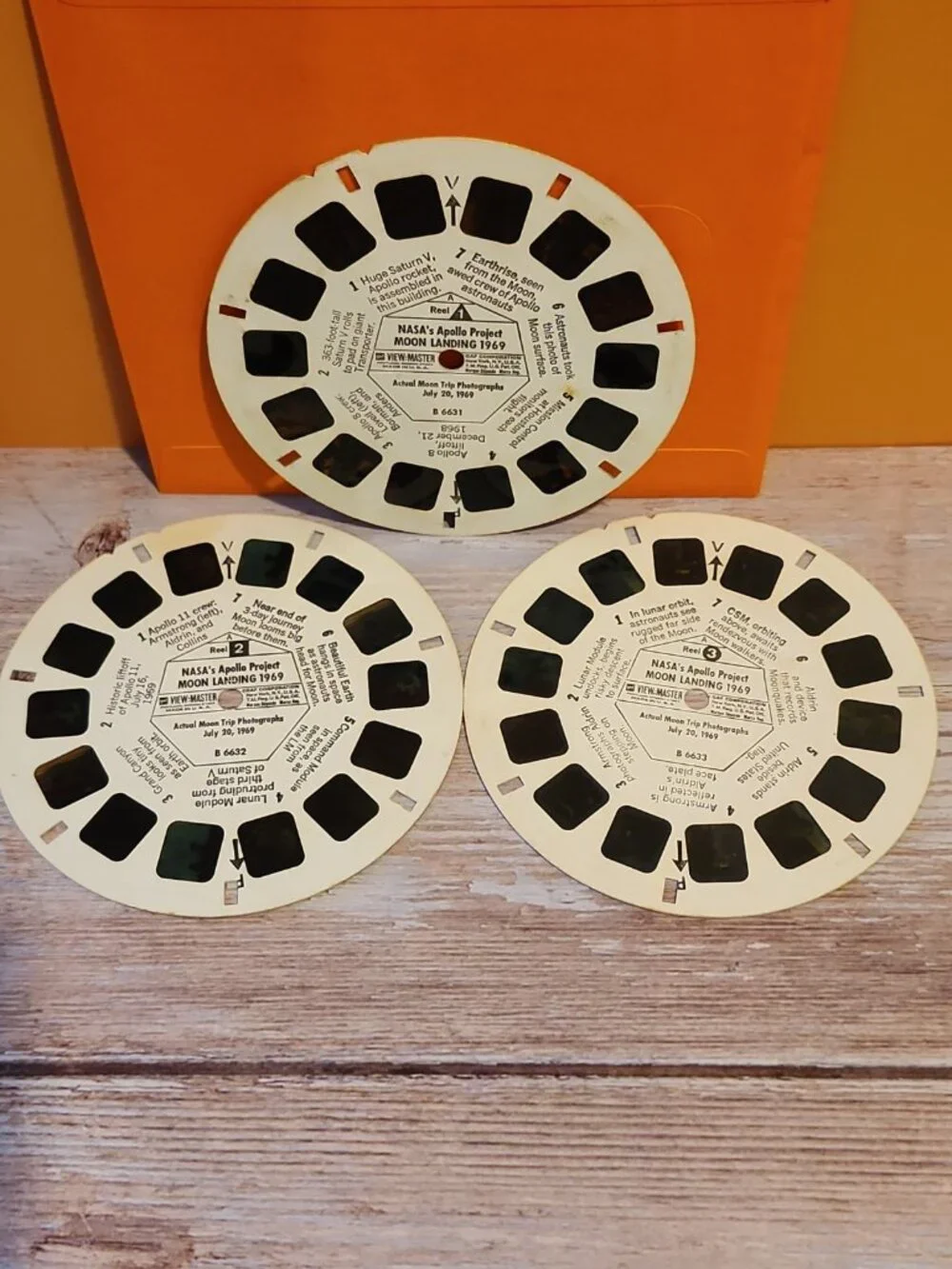 Vtg. 1960s~2 Sets~6 View Master Reels~NASA~Project Mercury~Apollo Moon Landing